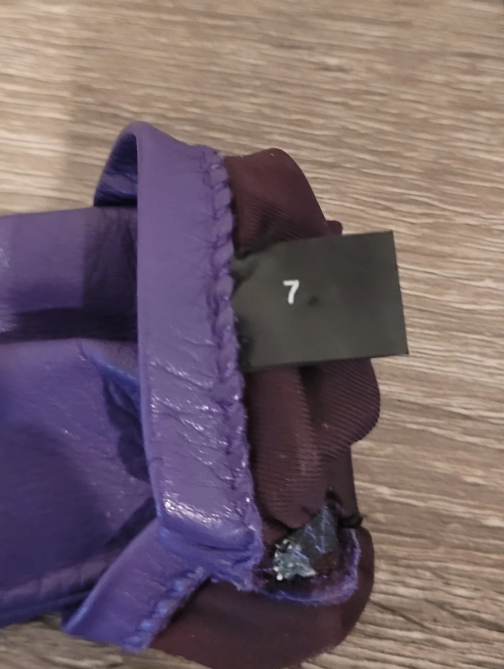 Vintage Leather Gloves Purple
